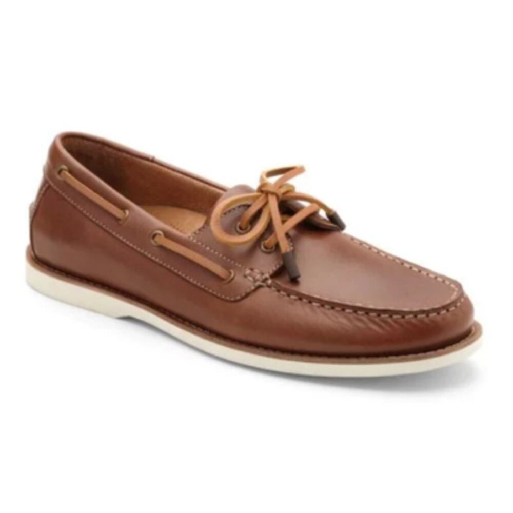 Vionic Lloyd Boat Shoes Oxfords Mens Brown Leather Casual Ortho Comfort sz 7